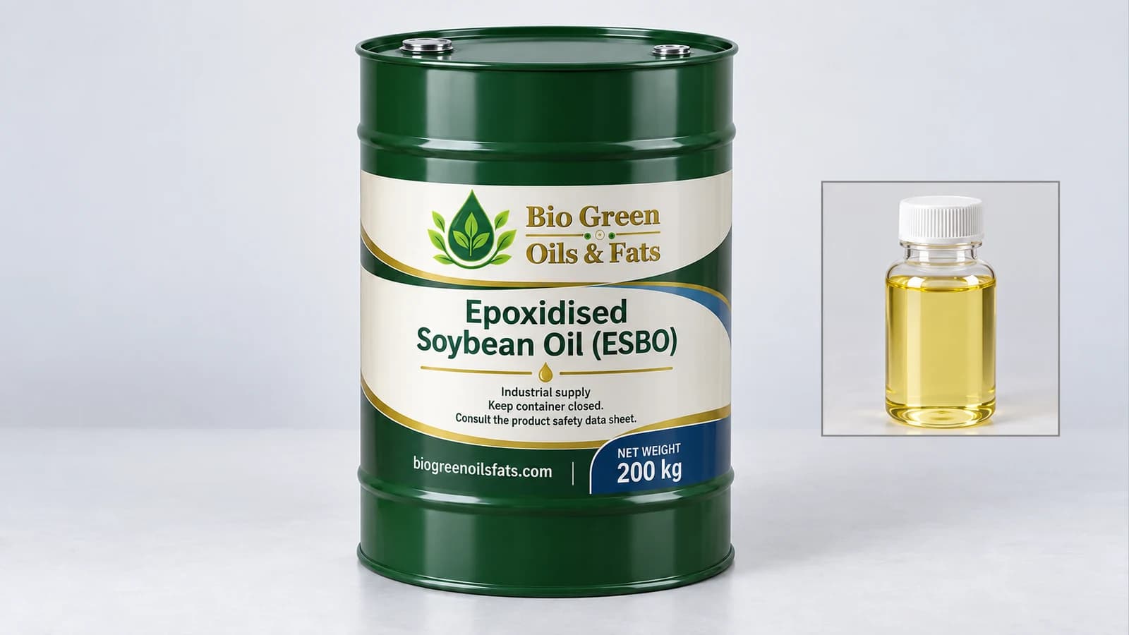 Epoxidiertes Sojaöl (ESBO) – Oleochemicals product from Bio Green Oils and Fats