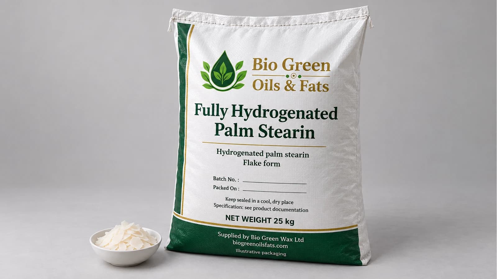 Stéarine de palme totalement hydrogénée – Specialty Fats product from Bio Green Oils and Fats