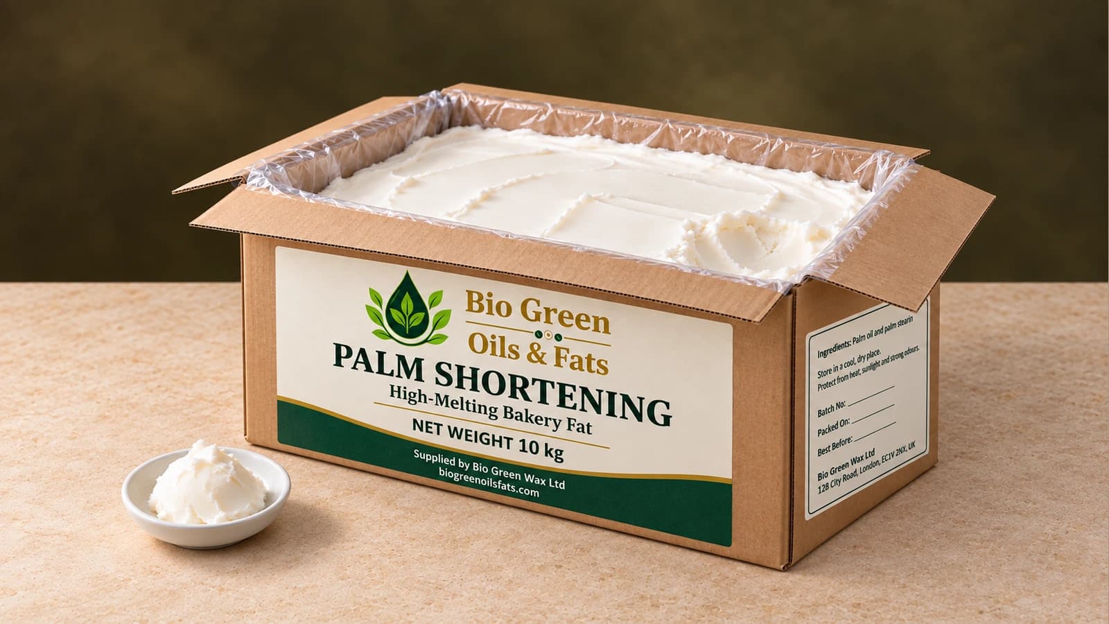 شورتنينج نخيل عالي درجة الانصهار – Bakery & Frying Fats product from Bio Green Oils and Fats