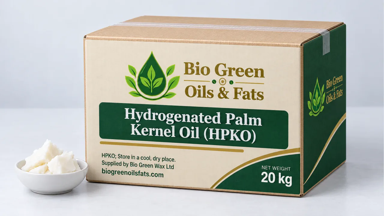 Hydrogenated Palm Kernel Oil (HPKO) – Specialty Fats product from Bio Green Oils and Fats